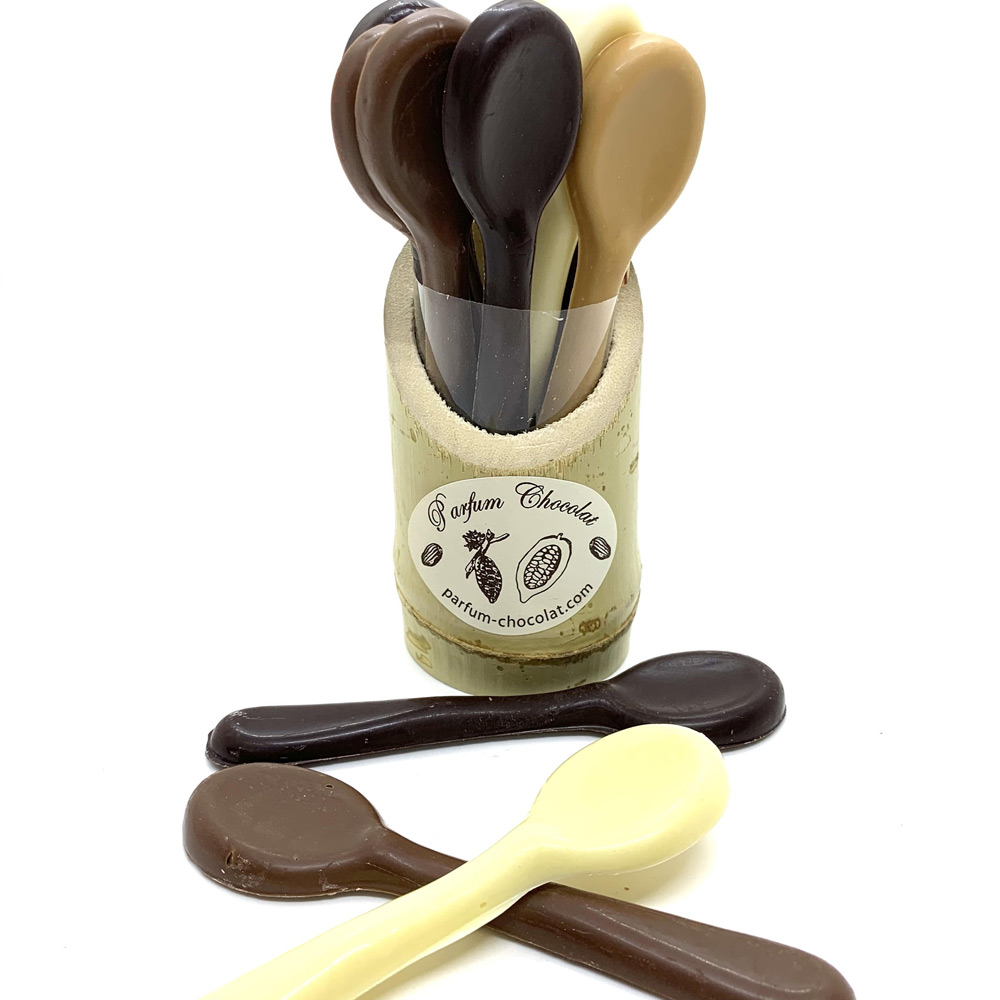 Parfum Chocolat - Les cuillères en chocolat - Artisan chocolatier Perpignan